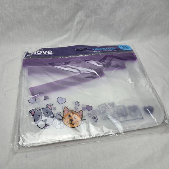 Petco Love Reusable Zip Bags Food Grade Leak Proof 15 Bags 3 Sizes New Sealed - Picture 13 of 13
